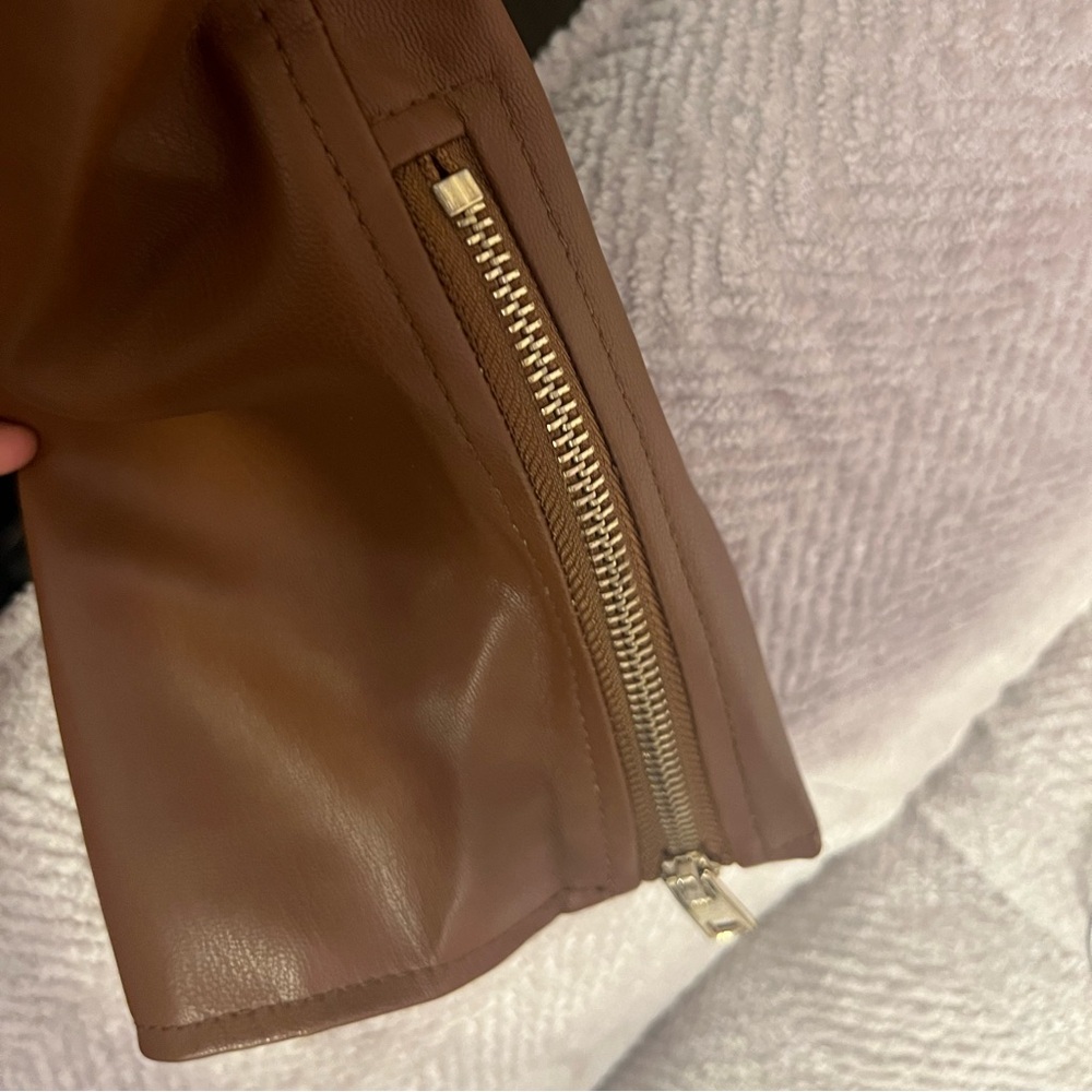 Zara Faux Leather Biker Jacket - image 5